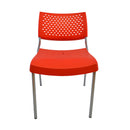 SILLA STEEL ROJO /CHASIS GRIS set de 2