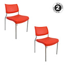 SILLA STEEL ROJO /CHASIS GRIS set de 2