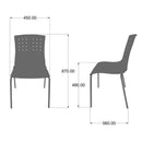 SILLA STILISSIMA NEGRA set de 2