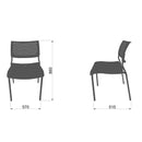 SILLA STEEL ROJO /CHASIS GRIS set de 2